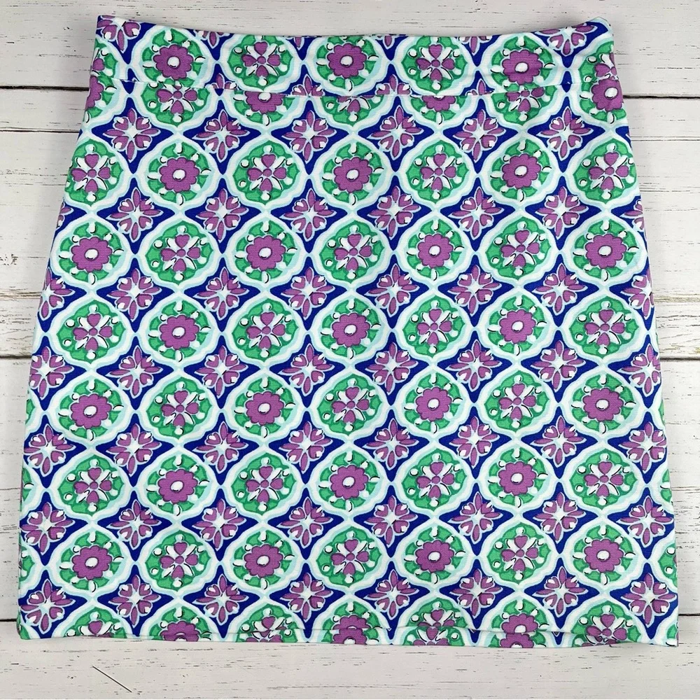 Talbots Medallion Print A-Line Skirt 4